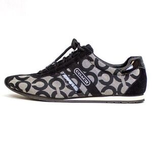 ▶️ Coach ◀️ Kathleen Black and Gray Lace up shoes  7.5 Signature C